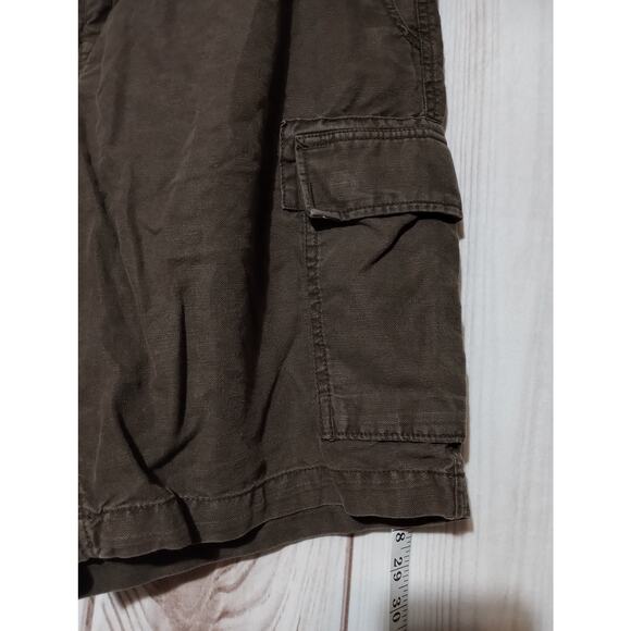 Gap Cargo Shorts Mens 34 Linen Blend Loose Fit Utility Pockets Summer Lightweigh - Picture 2 of 6